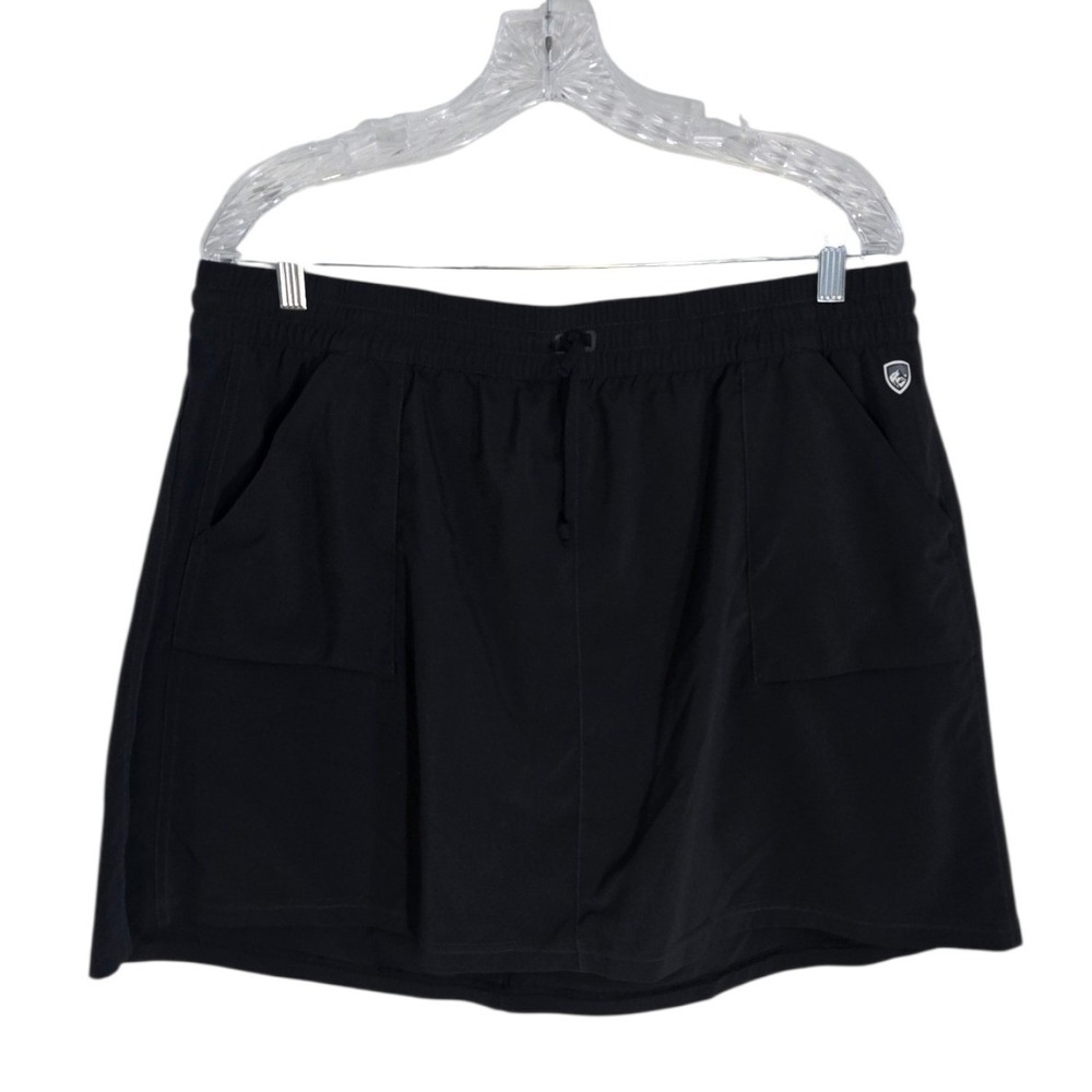 KUHL‎ Black Active Hiking Skort Womens XL Elastic Waist Pockets Athletic Skirt